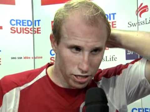 Ludovic Magnin scores against France