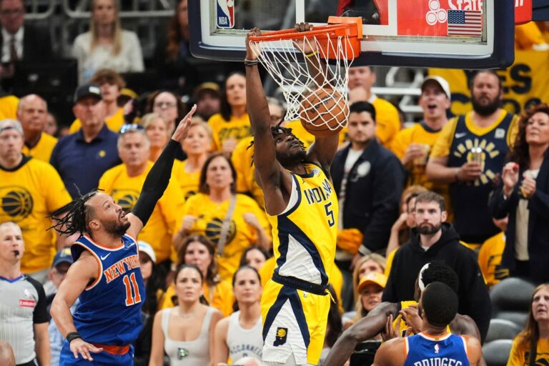 Die Pacers hatten die Partie gegen die Knicks im Griff - und sorgten mit Dunks für beste Laune ihrer Fans.