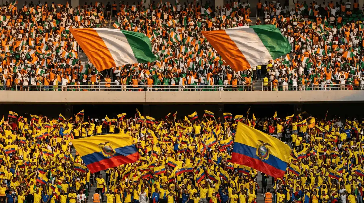 Elfenbeinküste-Ecuador-Fans