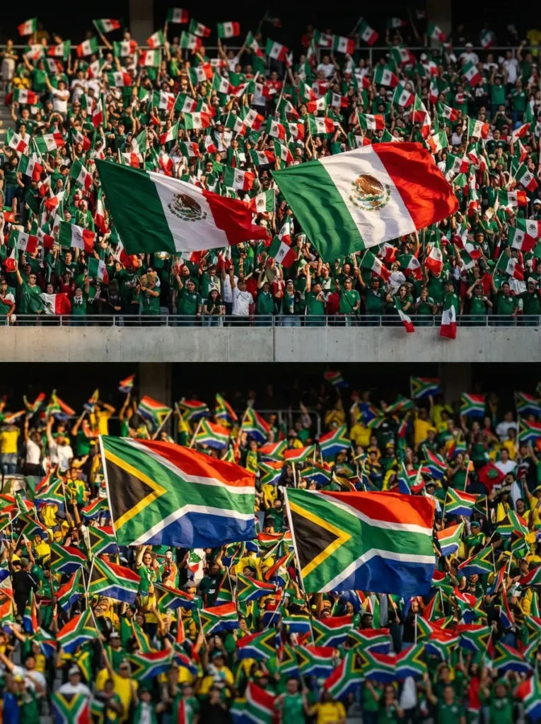 Mexiko-Südafrika-Fans