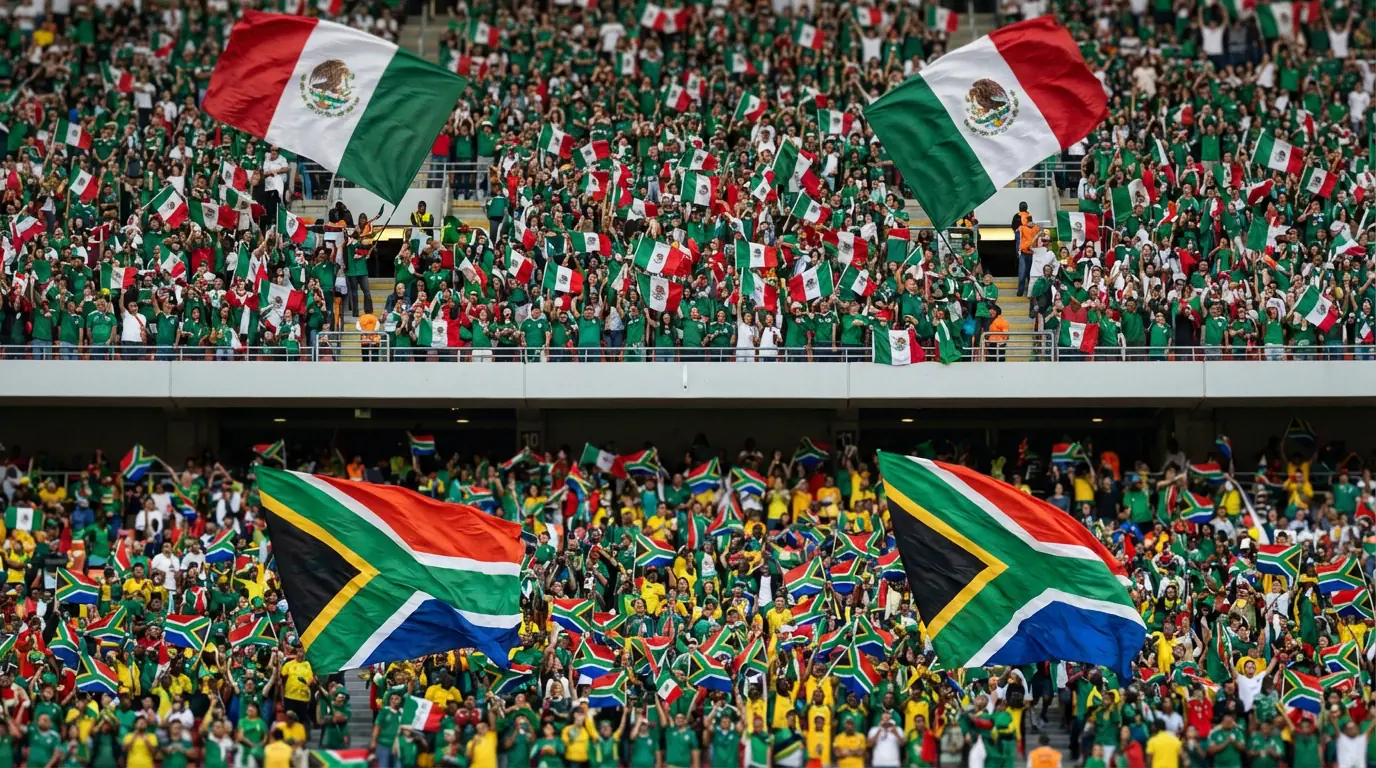 Mexiko-Südafrika-Fans