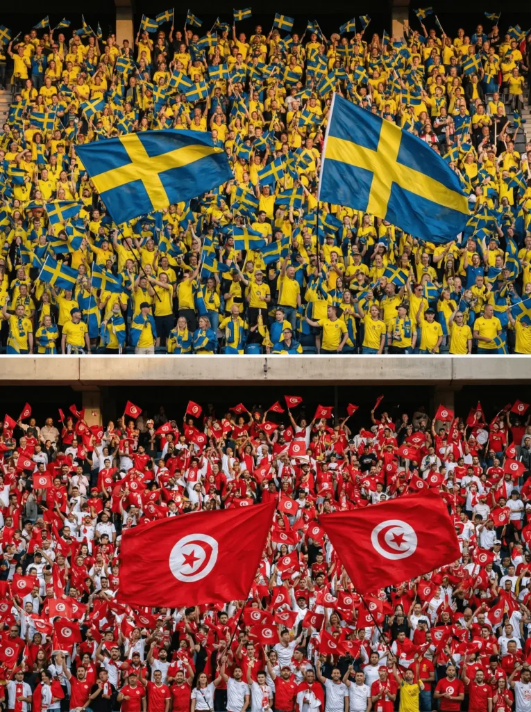 Schweden-Tunesien-Fans