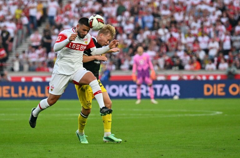 Gewohnt deutlich: VfB-Kapitän Deniz Undav (l).