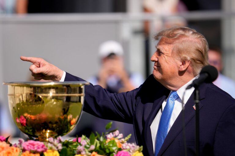 US-Präsident Donald Trump war beim Presidents Cup in Medinah zu Gast.
