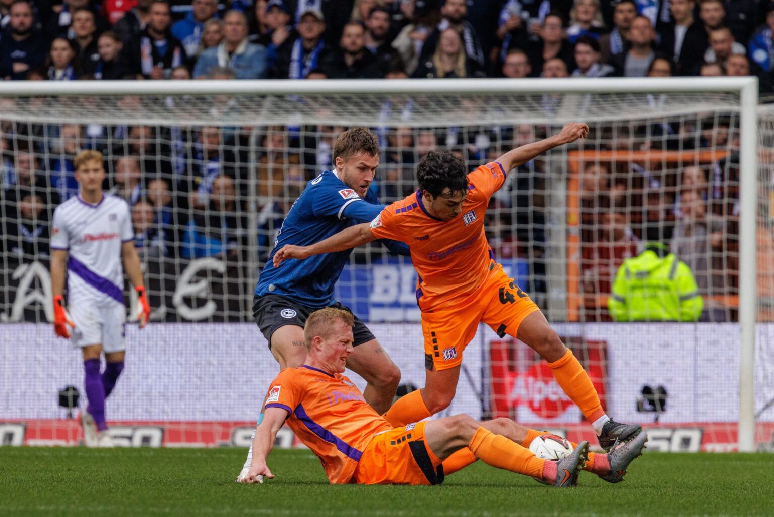 Das Duell Bielefeld gegen Osnabrück war umkämpft.