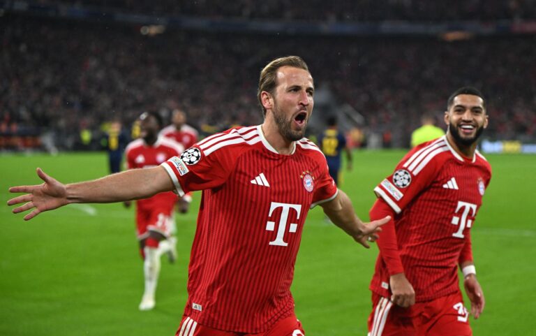 Harry Kane lässt den FC Bayern über das 2:1 jubeln.