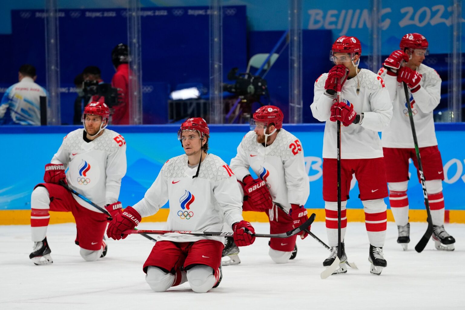 Das bisher letzte internationale Spiel der Russen: Das verlorene Olympia-Finale im Februar 2022 in Peking. (Archivbild)